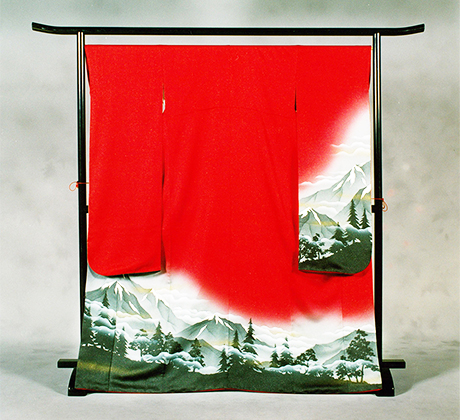 長野県代表　「アルプス山脈」（赤）振袖